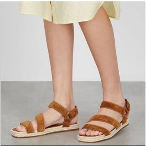 Vince Brown Suede Women's Sandals